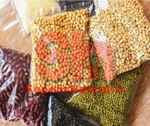 نمونه حبوبات بسته بندی شده